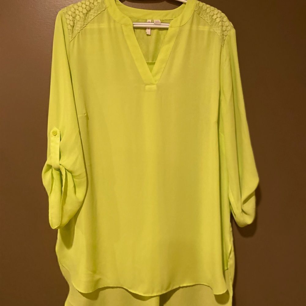 Est 1946 Bright Green Top Blouse Size 14/16 - Picture 2 of 8